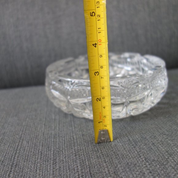 Vintage Fancy Glass Heavy Ash Tray - Picture 7 of 7